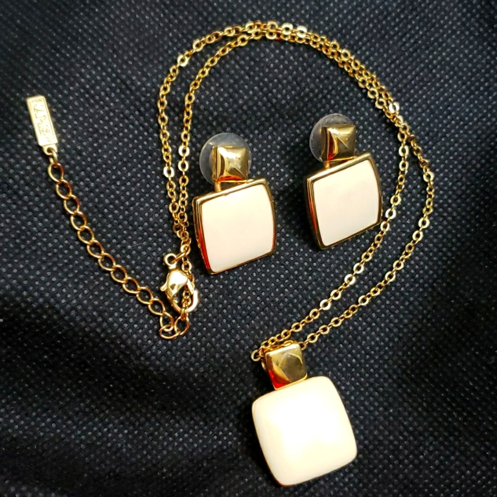 Set of vintage Napier and clip earrings.